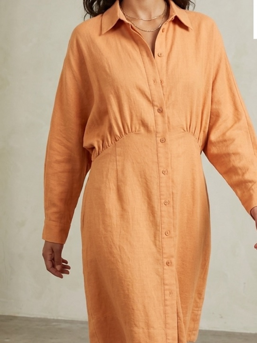 Icone Linen Blend Shirt Dress